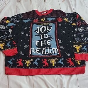 HBO Game Of Thrones Joy To The Realm Holiday Christmas Sweater size XL